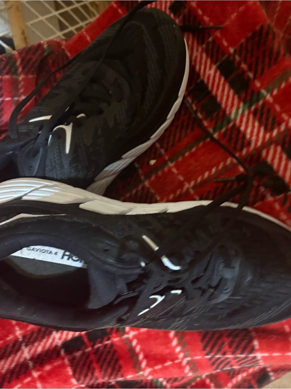 Hoka One One Black and Blue Running Shoe (Women’s Gaviota)